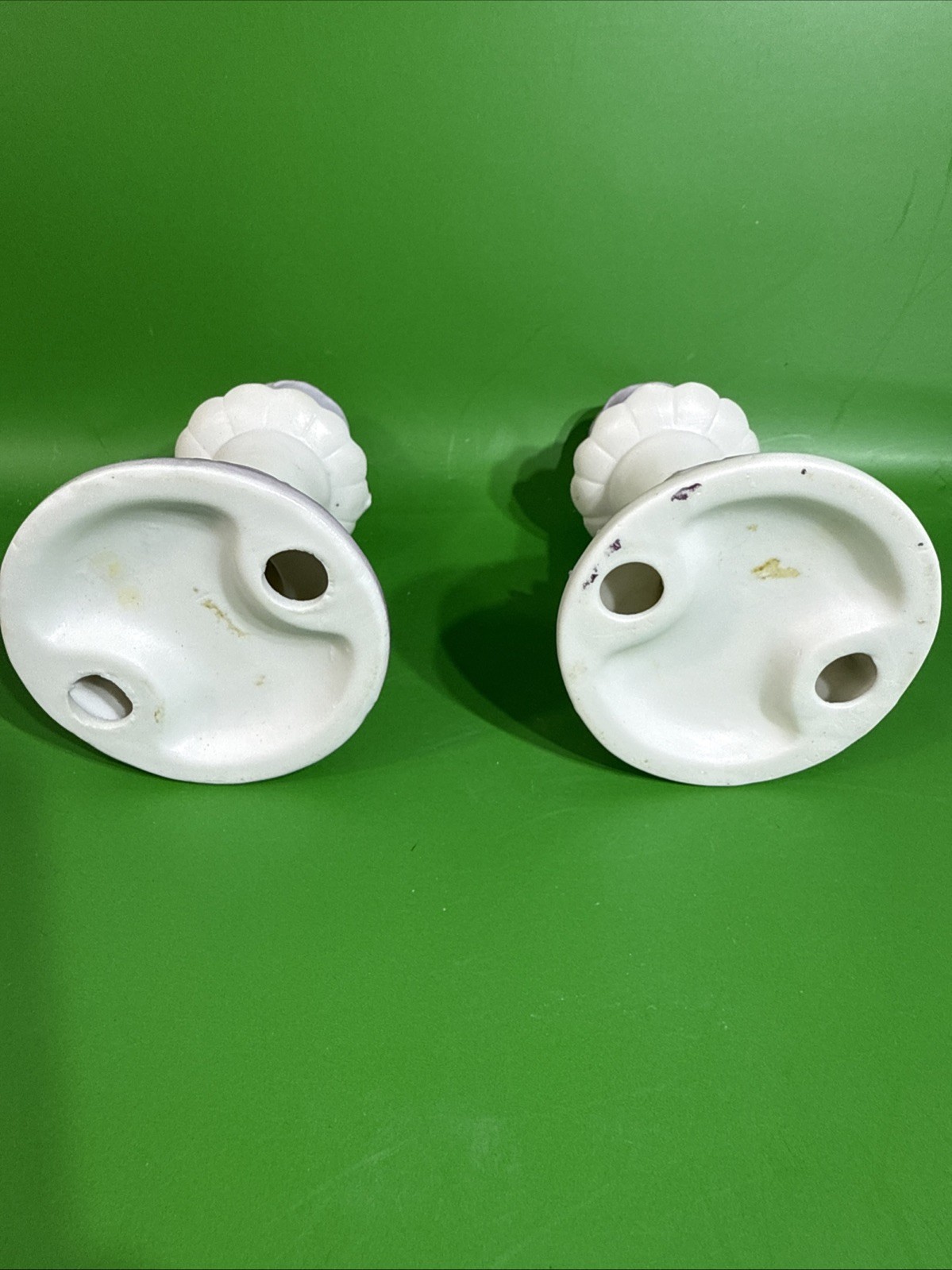2 Vintage Ornate CandleStick Holders With Flowers