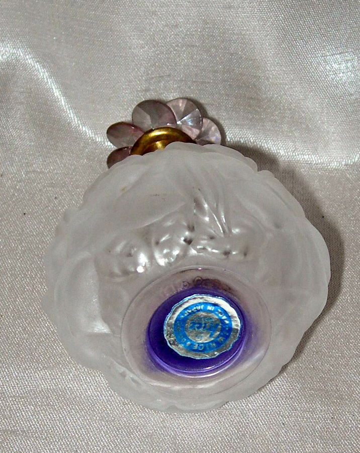 Vintage Irice Atomizer Lilac JEWEL TOP Glass Perfume Bottle Irving Rice NYC