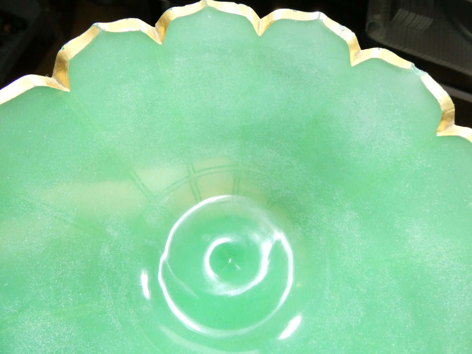 Opal Glass Uranium Glass Bowl 19th Century Opaline