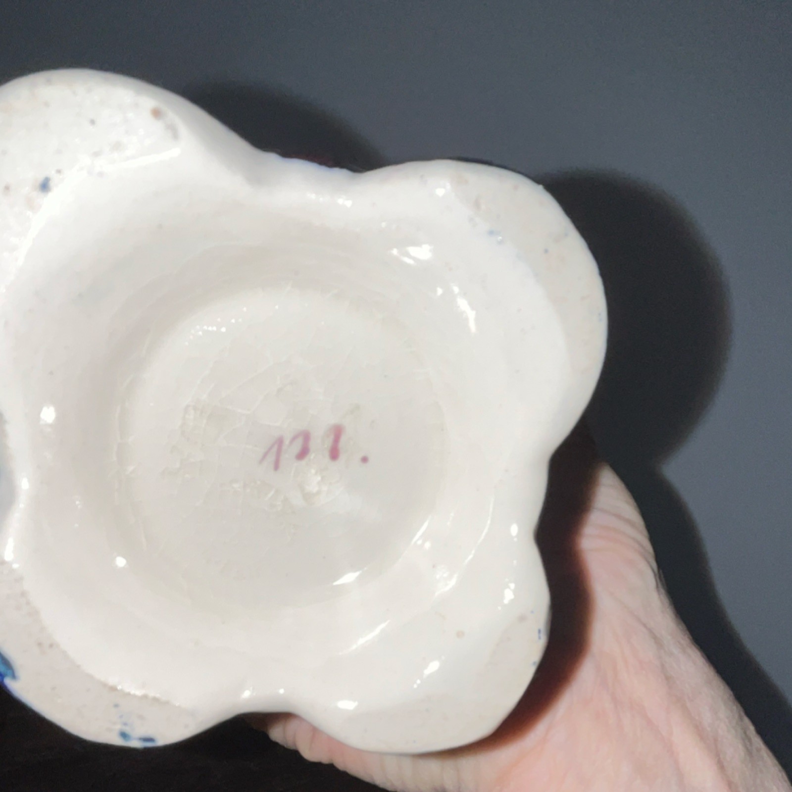 Blue White PORCELAIN Floral Vase Hand Painted Flowers Glossy Decorative MPN 111