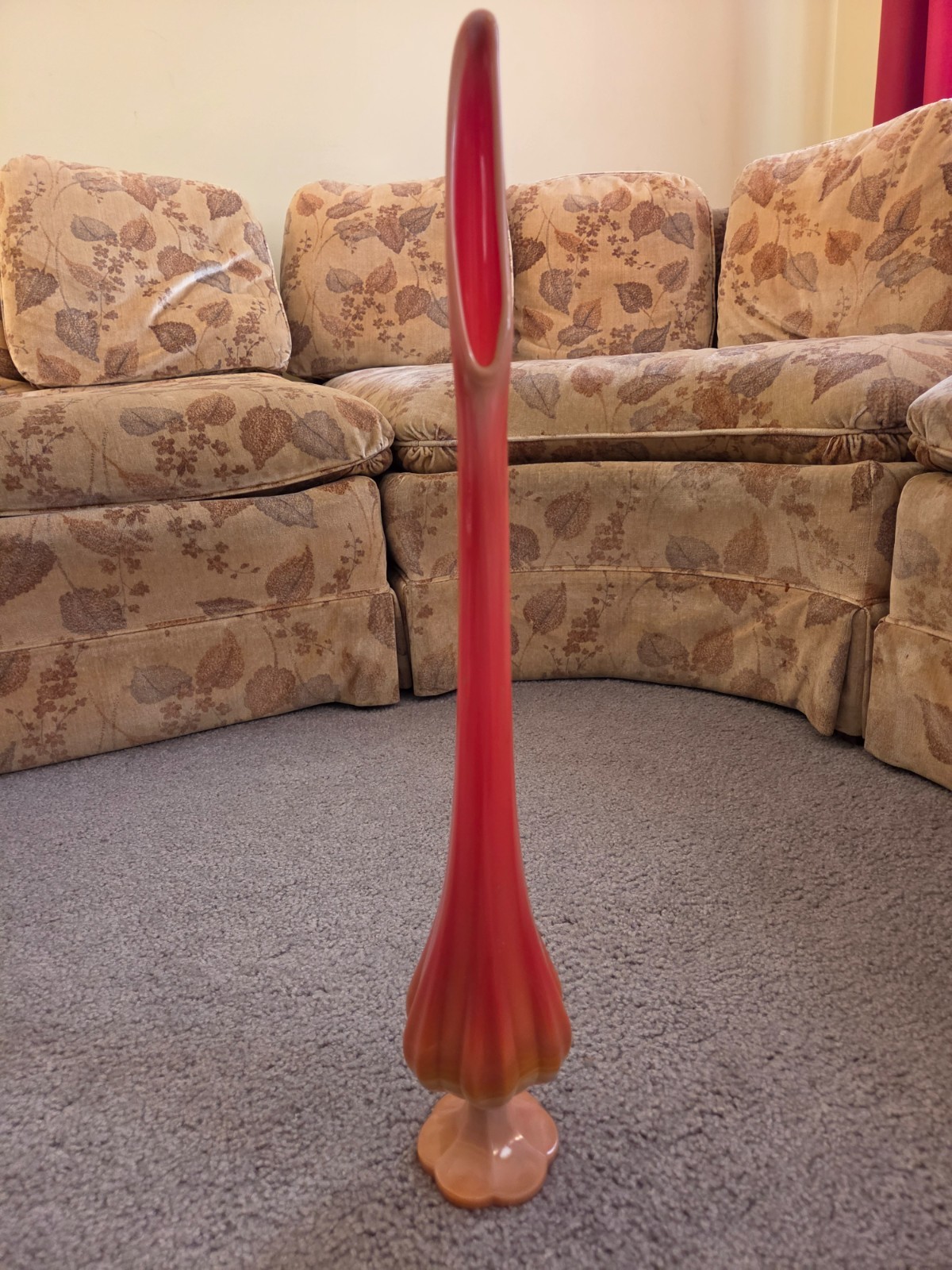 LE Smith 22” Bittersweet Orange Swung Vase