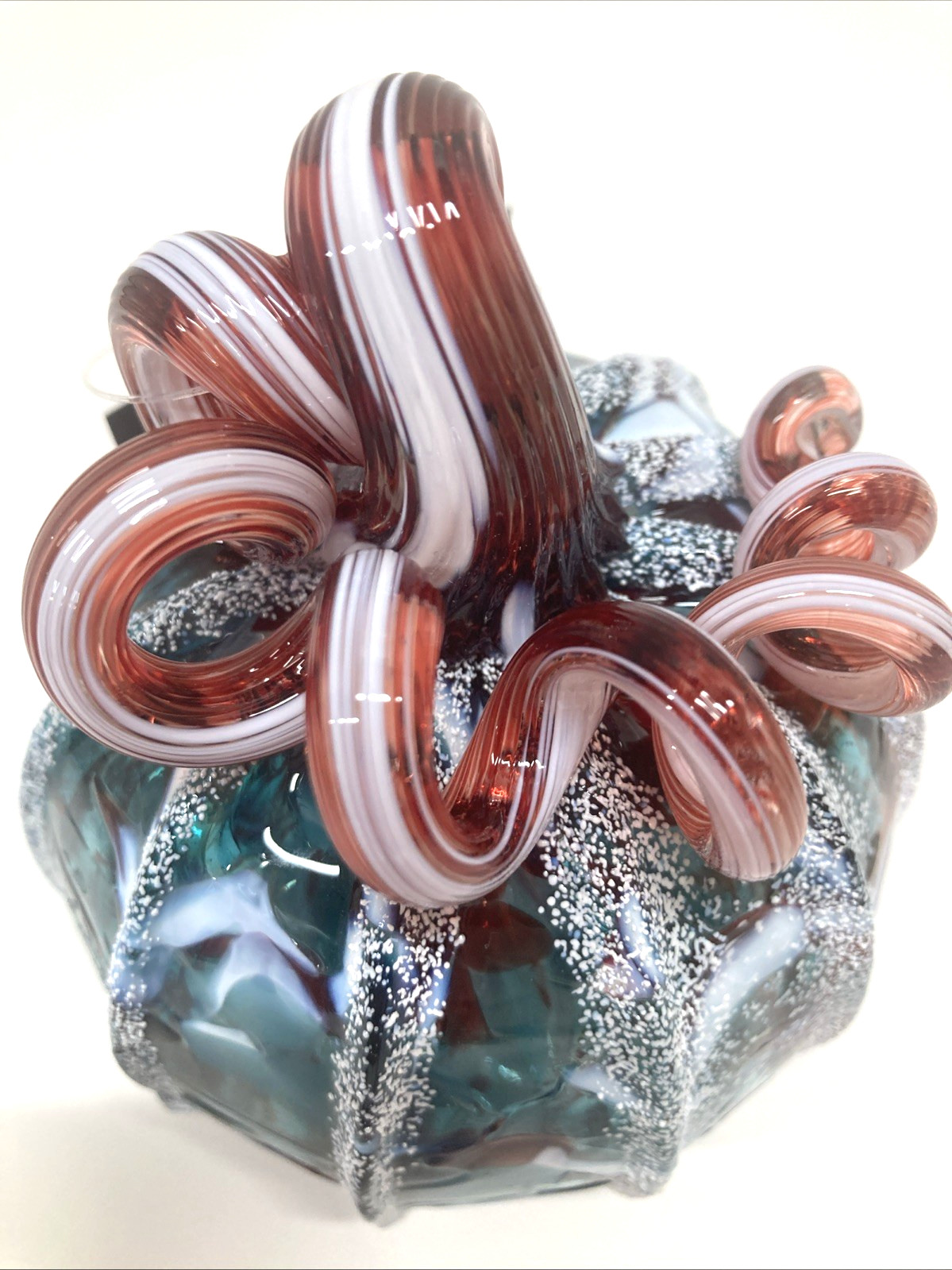 Luke Adams Glassblowing Studio Baby Winter Frost Pumpkin Red Green White