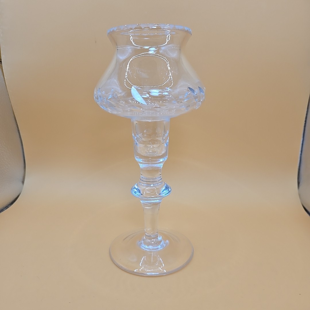 Vintage Glass Pedestal Candle Stick Tea Light Holder 7 7/8 In