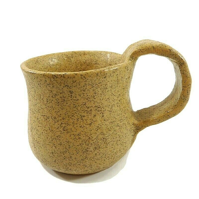 Stoneware Pottery Mug Speckled Hand Thrown by Madote 10 ounces