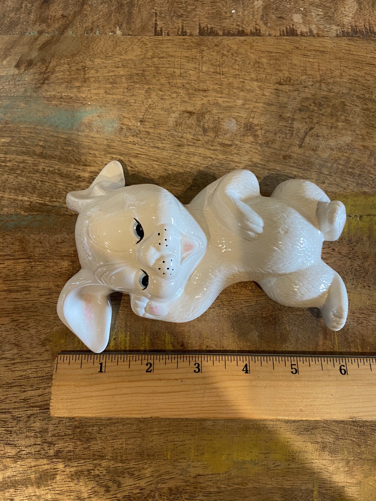 Vintage Whimsical Art Pottery Happy Ceramic Bunnies Rabbits Figures Easter