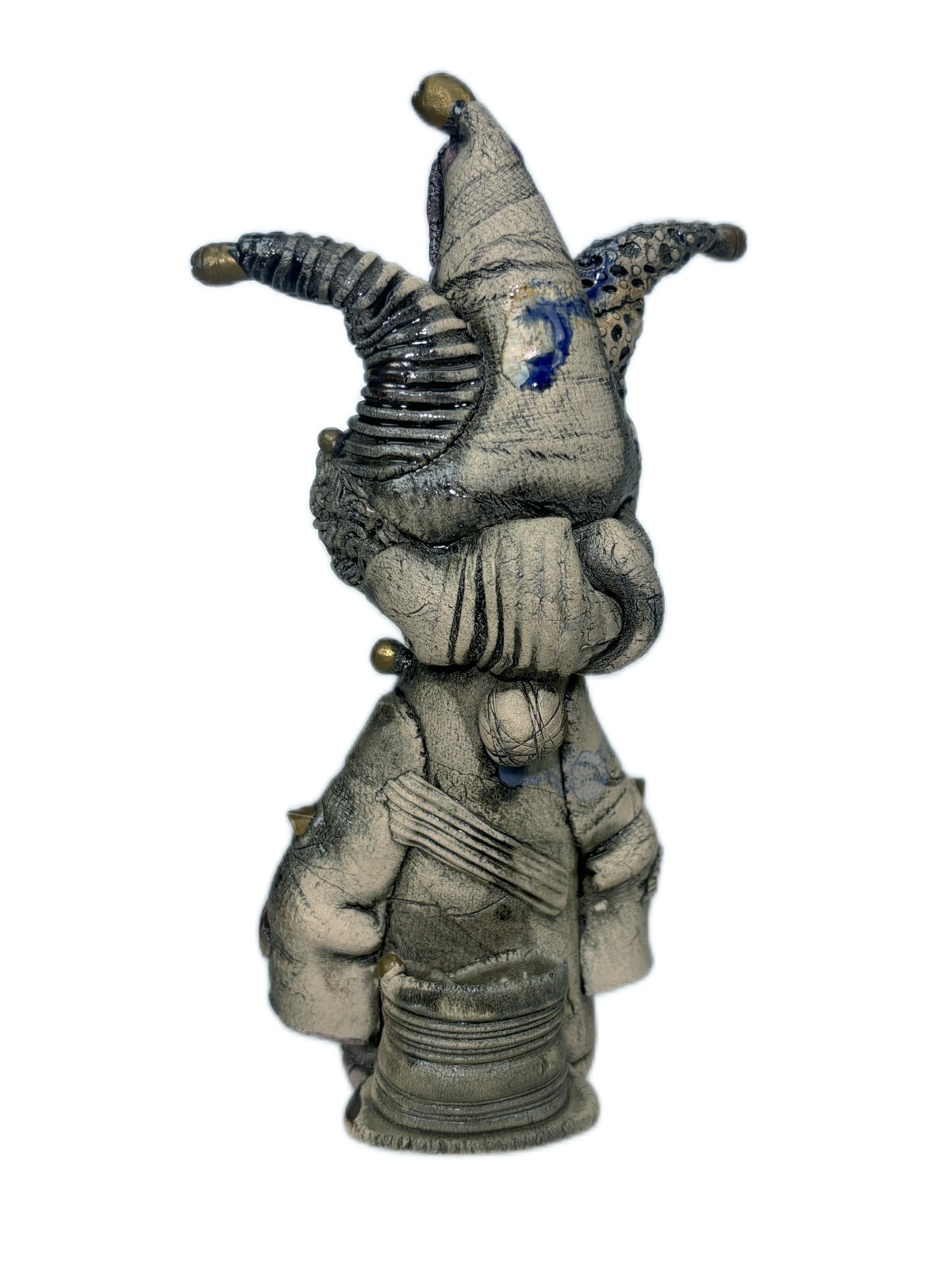 8” Alex Lvovich Studio Pottery Ukraine Art Jester SteamPunk Figurine
