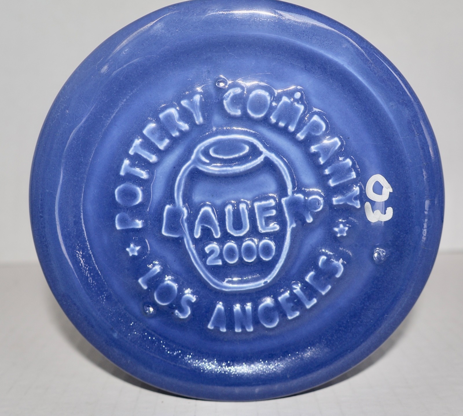 Bauer 2000 Pottery Company 9 Inch Blue Ringware Vase