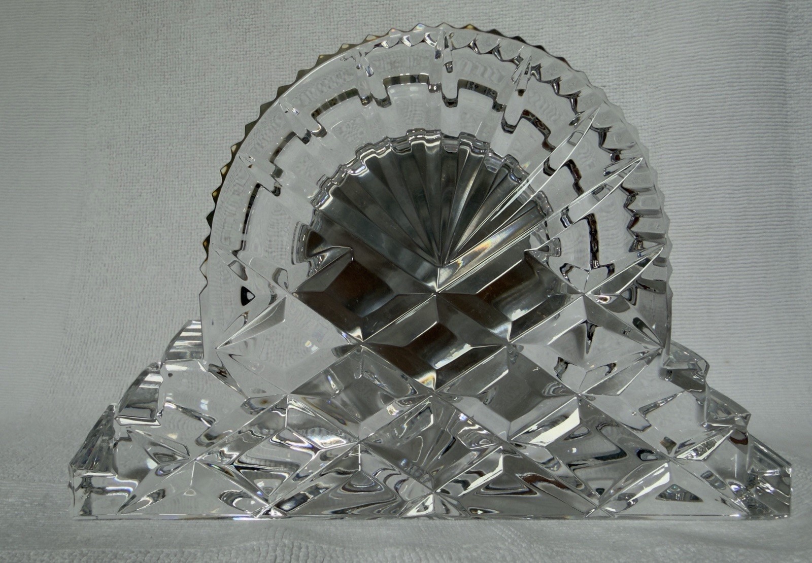 Waterford Crystal Wharton Mantel Desk Clock Ireland Approx 7.25 length-Marked