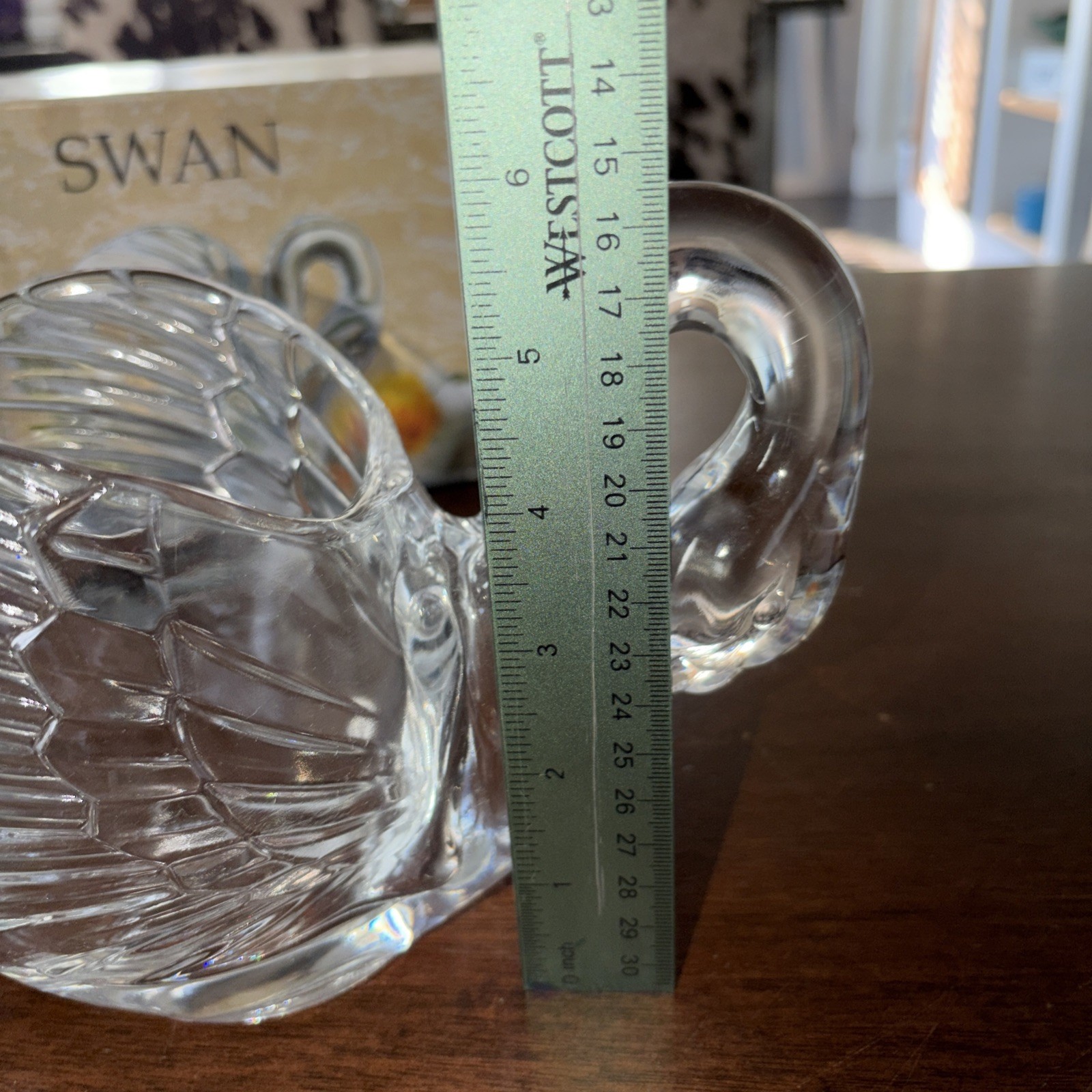 Cristal d’Arques France 24% Lead Crystal Heavy Swan Bowl