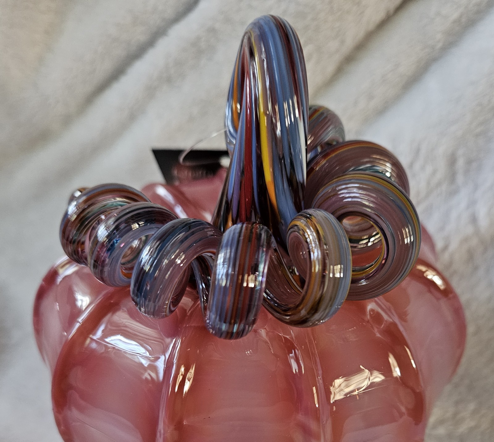 Luke Adams Glassblowing Studio Glass Pumpkin #3624 Squat