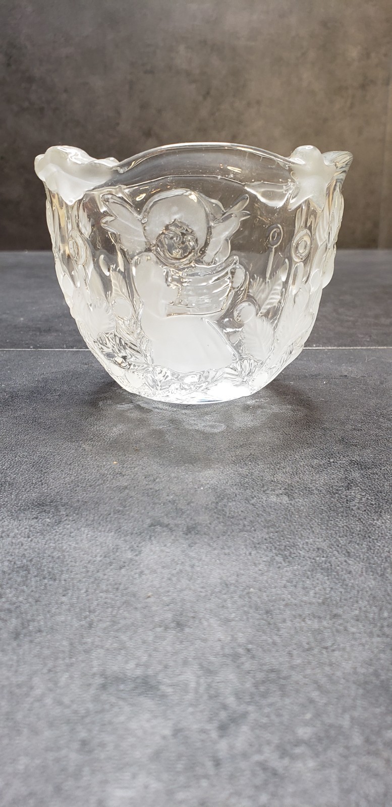 Mikasa Unique Frosted Votive Holder Holiday Lights Bowl