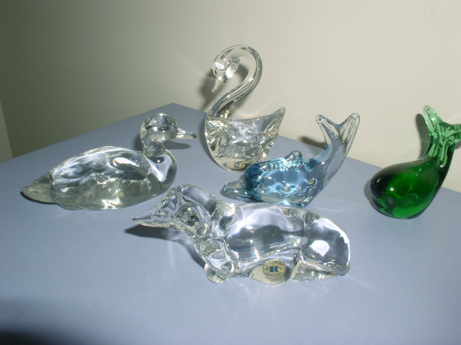Vintage Lot 11 Glass Animals Handblown Dogs Whale Elephants Kangaroo Moose Deer