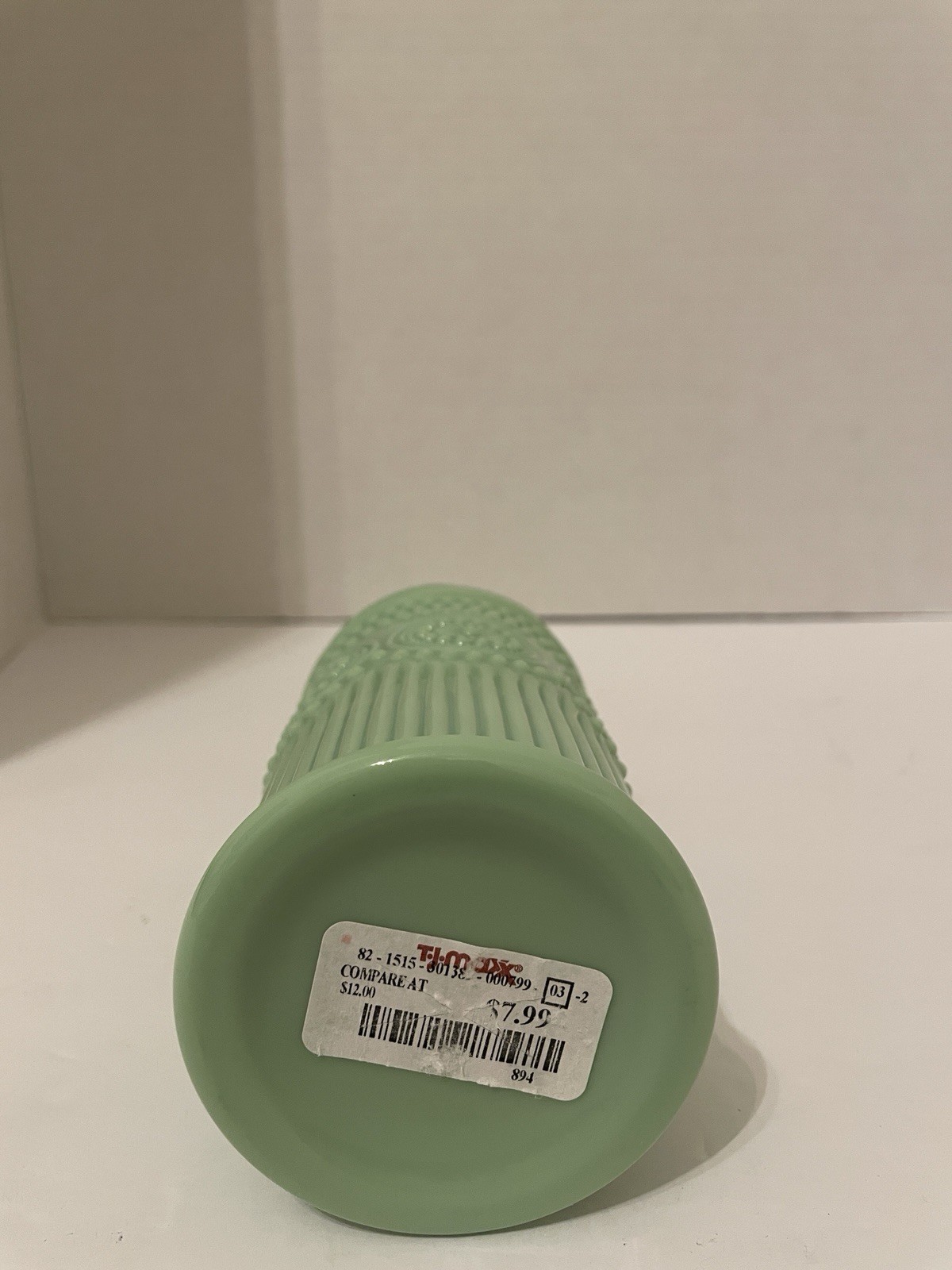 TABLECRAFT JADEITE GREEN GLASS HOBNAIL RETRO 5” VASE OR SUGAR SHAKER NO LID