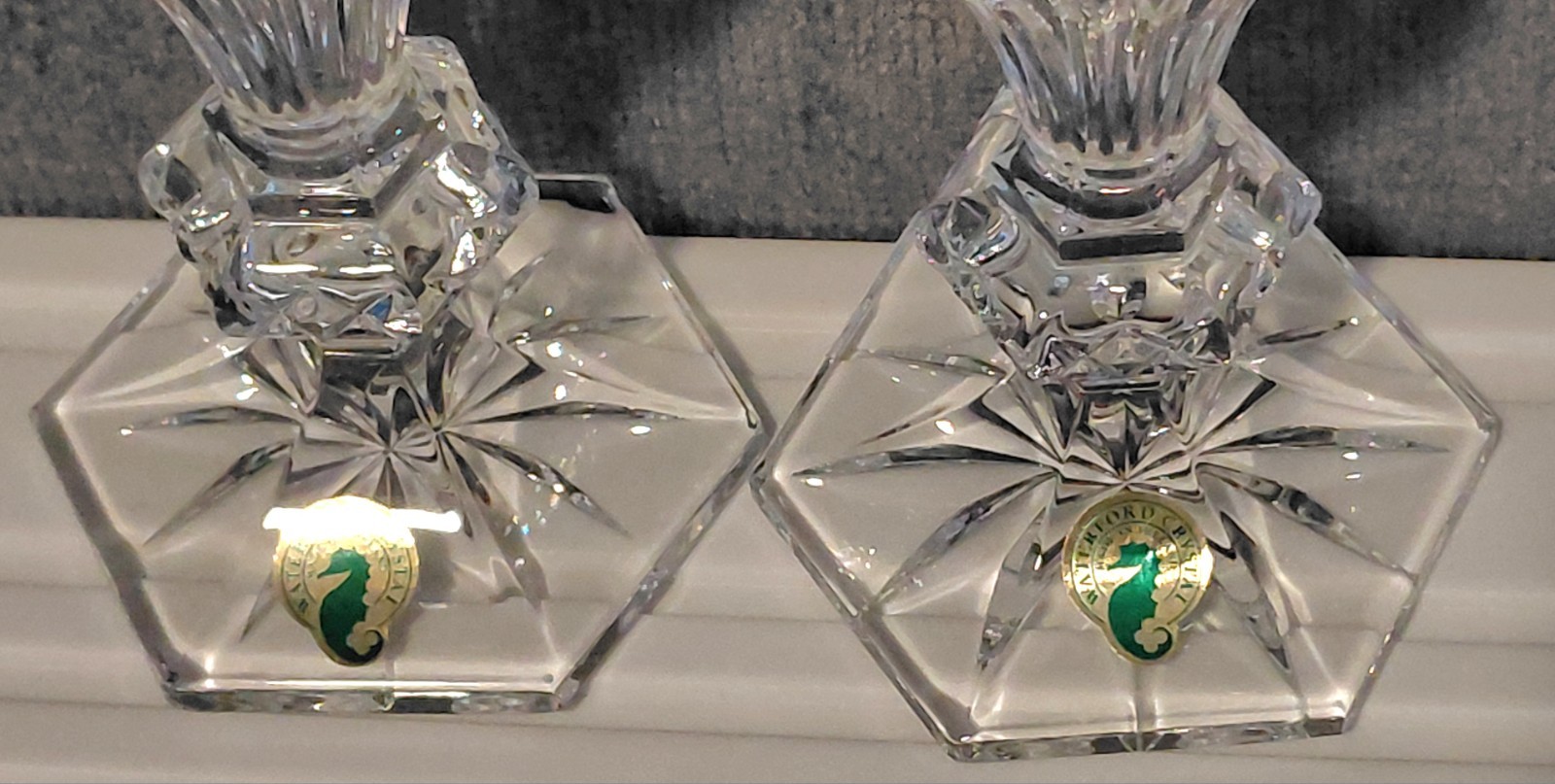 Waterford Crystal Taper Candlestick Holders X 2-Chatham Design-