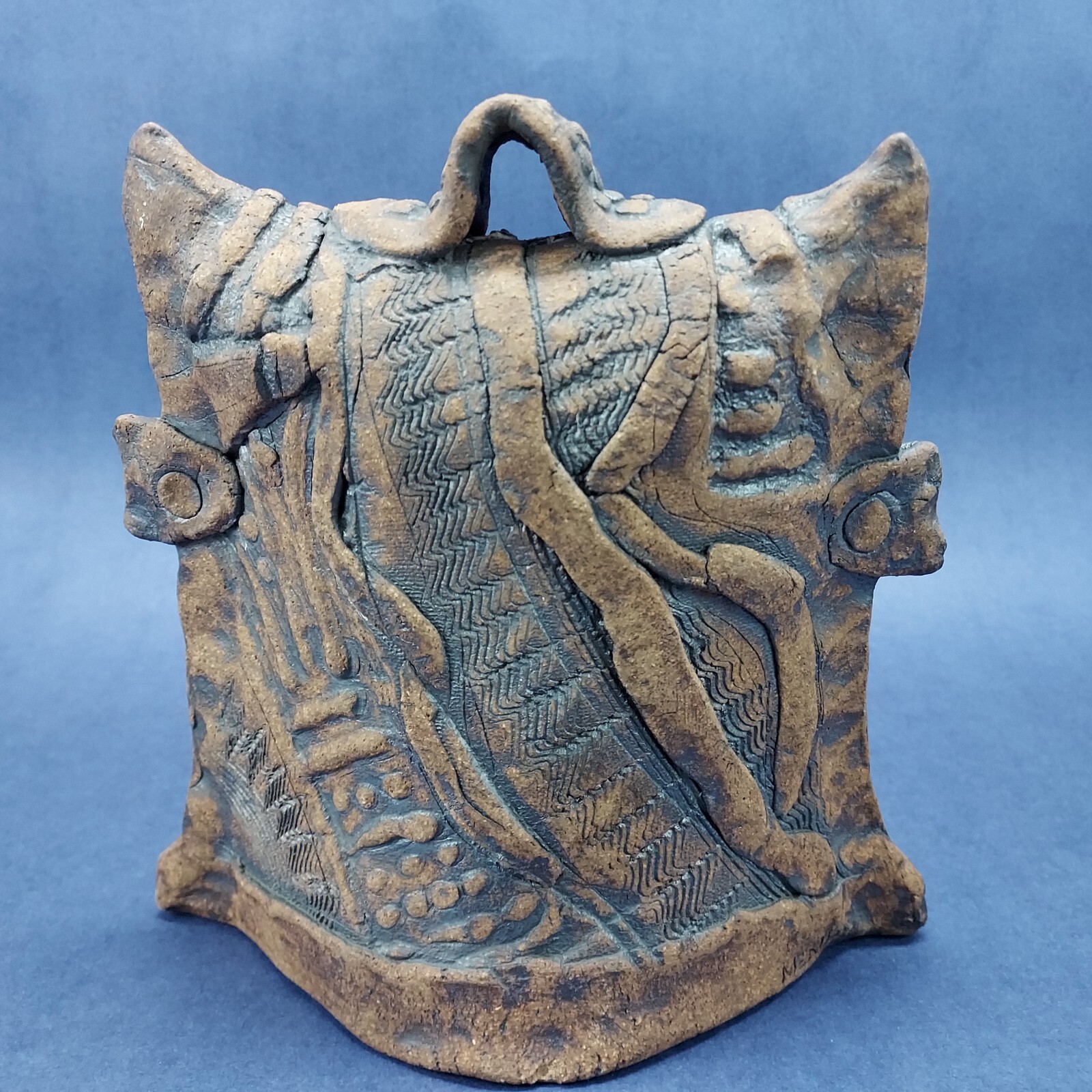Vintage Bell Shaped Art Pottery Sculpture By Mendez
