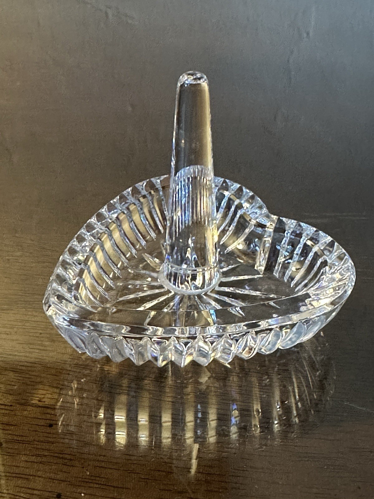 Waterford Crystal Heart Shaped Ring Holder Excellent Condition! Older Mark!