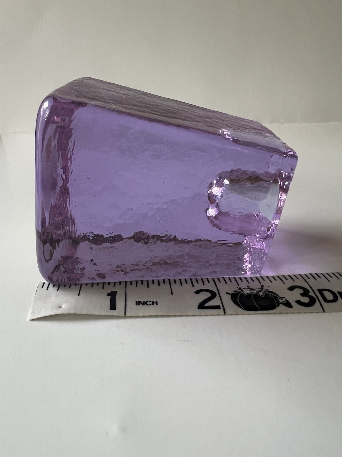 Fire and Light Lavender Neodymium Recycled Glass Candlestick Holder With Label