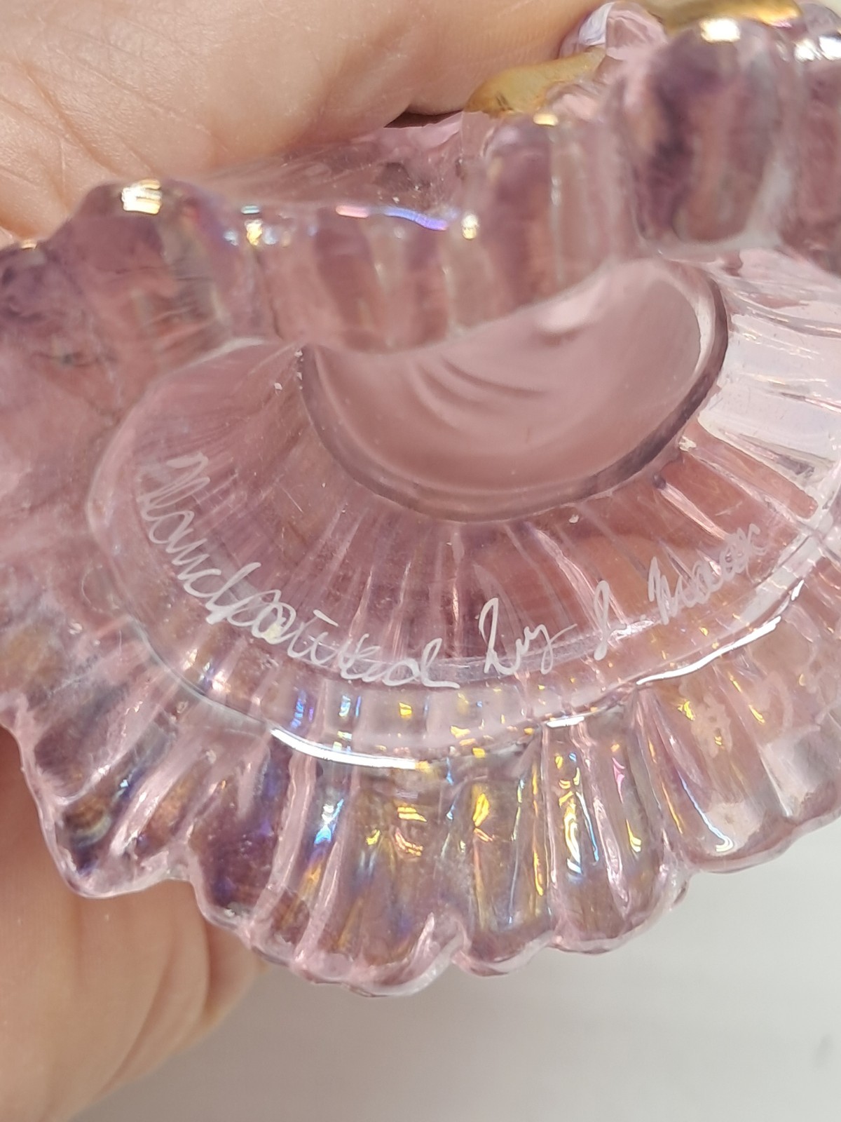 Fenton Glass Legendary Fashions Pink Flapper Dress & Box Limited Edition