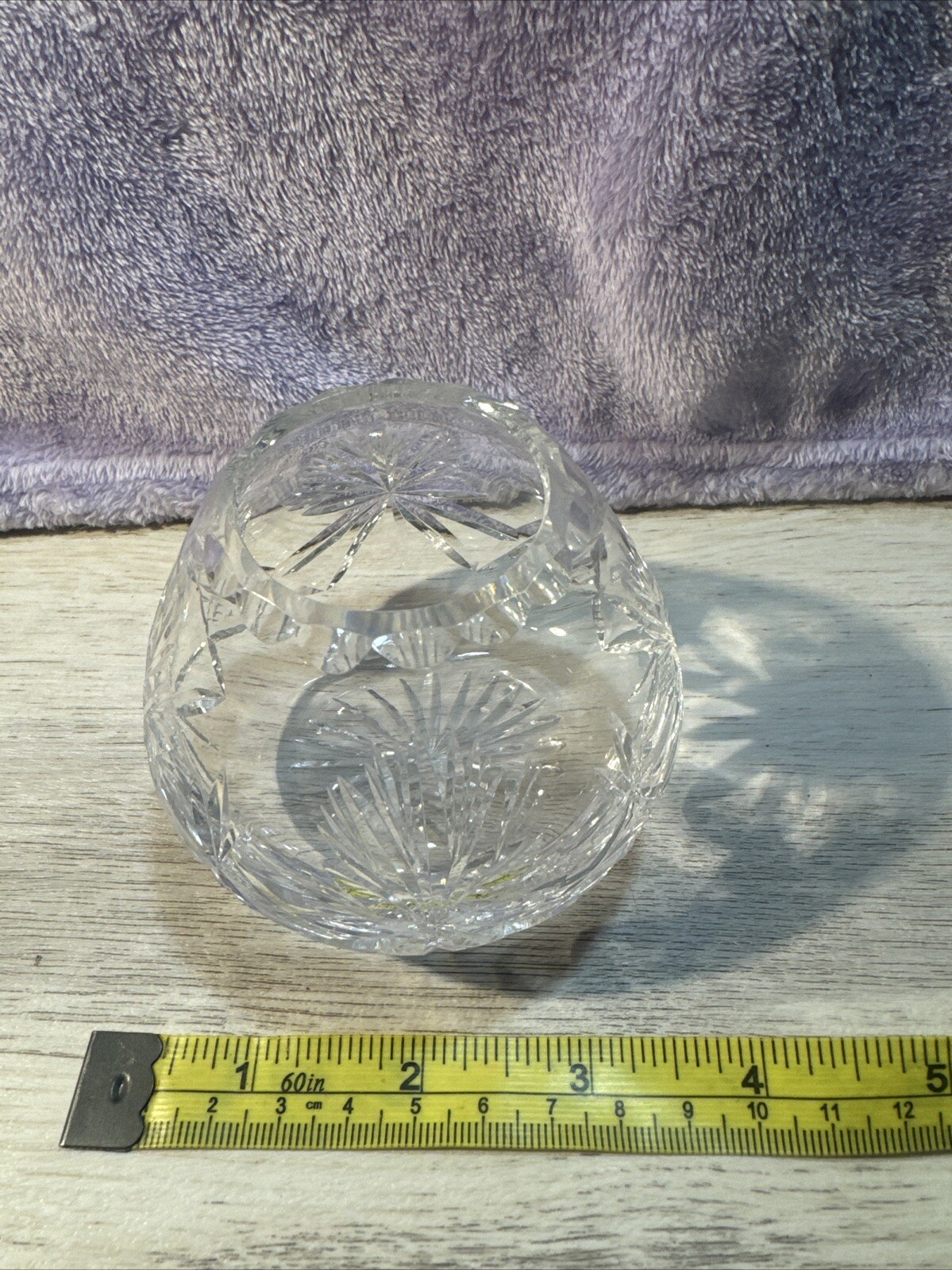 1970s Rose/Violet Vase Star of Edinburgh by Edinburgh Crystal Scotland
