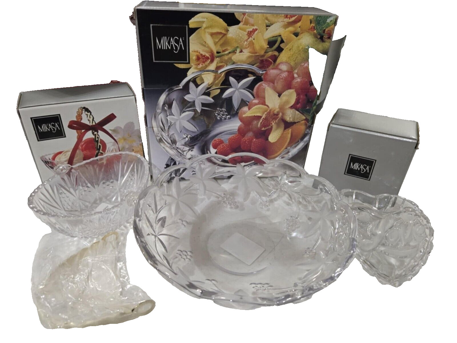 Set of 3 Mikasa Garden Terrace/Tender Rose/Romantic Jewel- Open Box