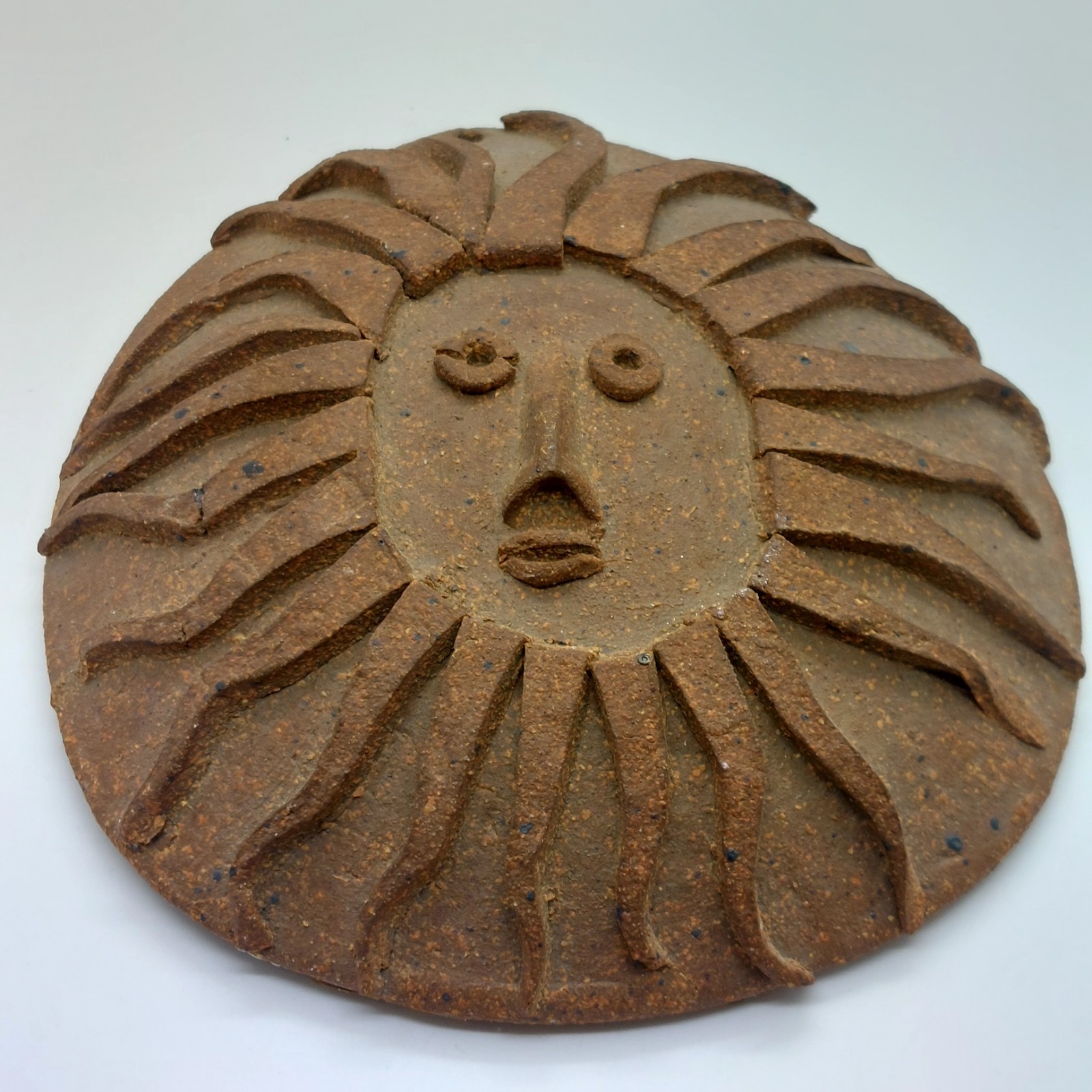 Vintage 1967 Signed David Keyes Pottery Sun Wall Plaque