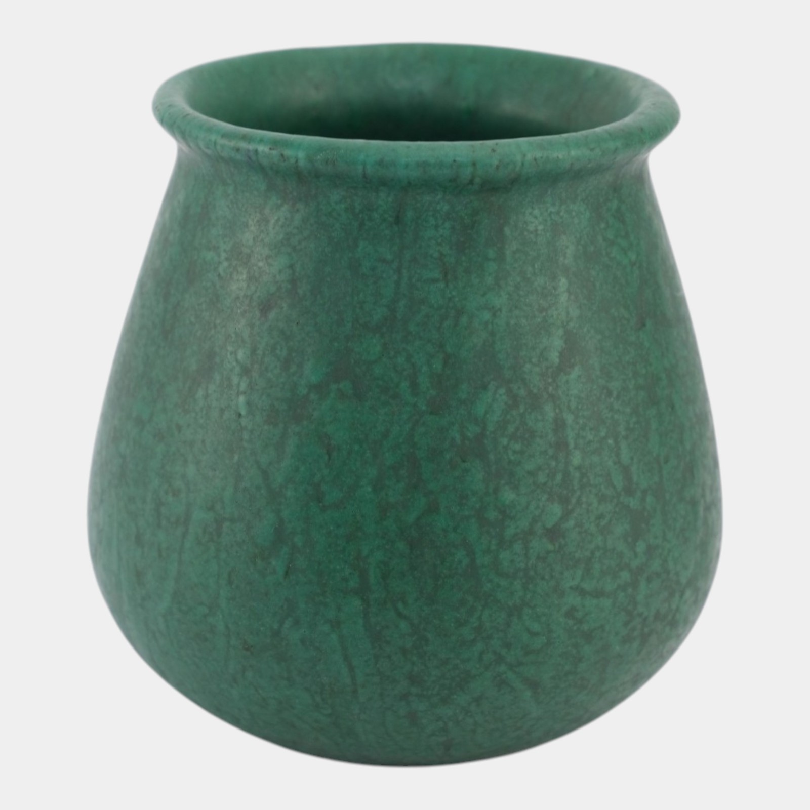 Roseville Matte Green Vintage Art And Crafts Pottery Mottled Green Ceramic Vase