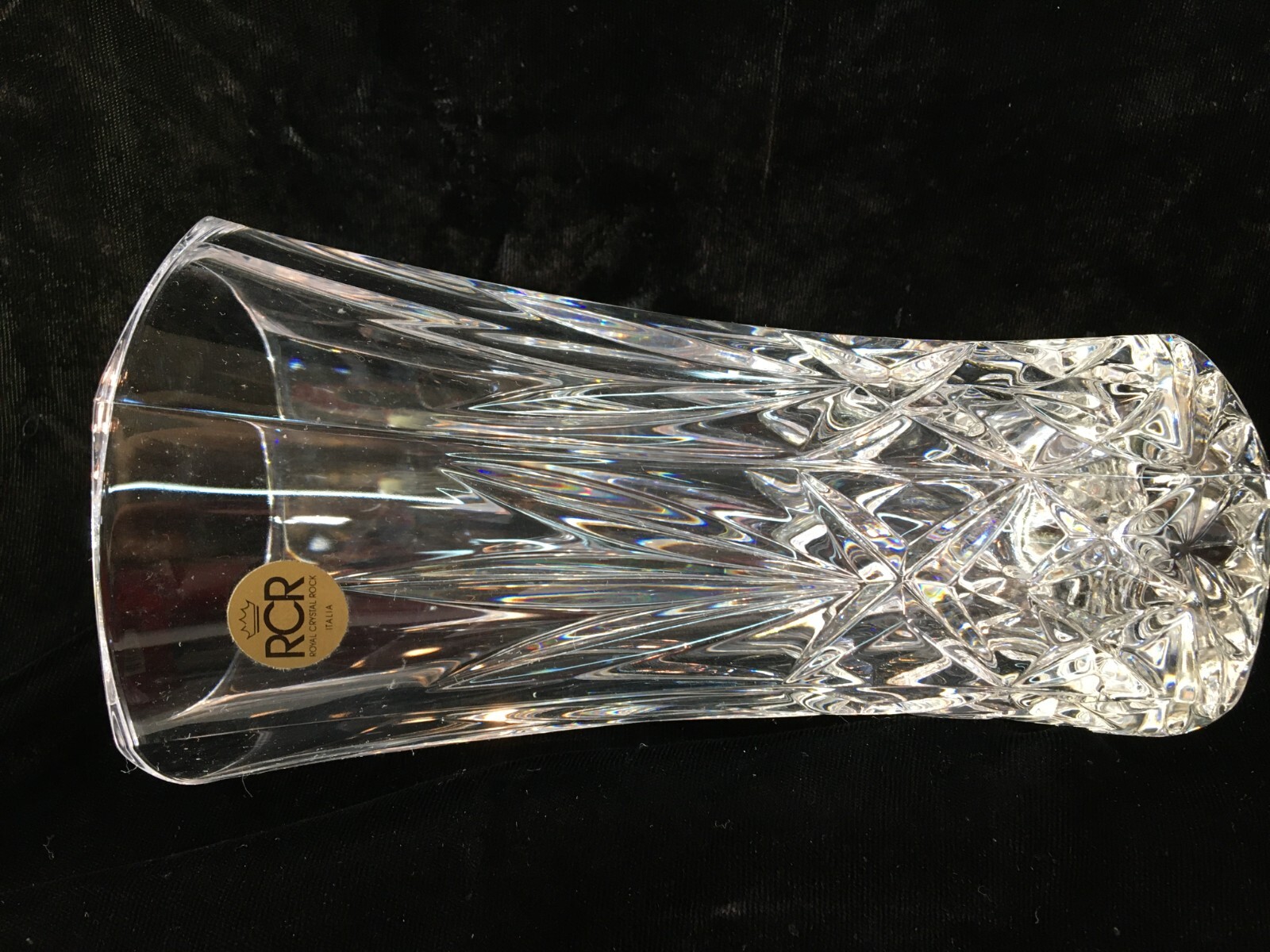 RCR Royal Crystal Rock Heavy 24% Lead 7″ Vase Italy