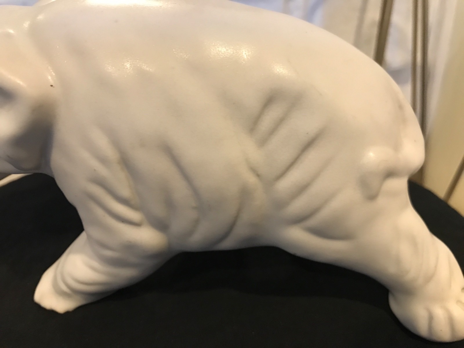 Van Briggle White Moon Glow Elephant Pottery 1950’s Vintage Mid Century
