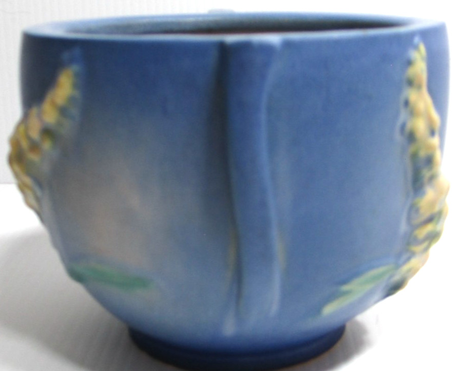Vintage Roseville Pottery Planter Jardiniere 659-4 Foxglove Blue 4 1/8″ Tall
