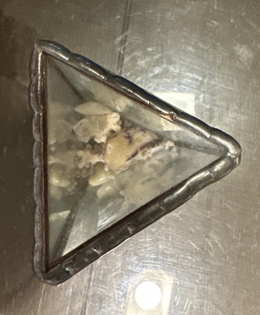 Coral Seashell Beach Beveled glass tabletop Sand scape Paper Weight