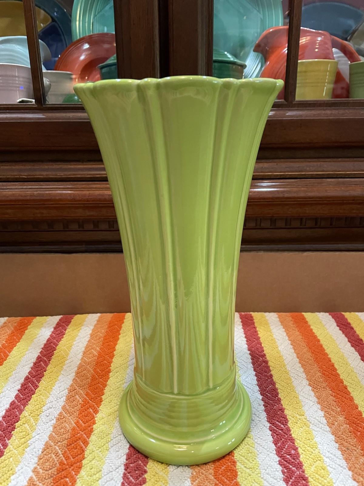 Fiesta Medium Vase Chartreuse 9 5/8 Very Good Beautiful