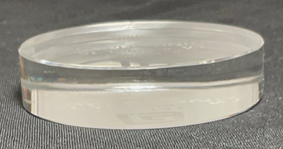 TIFFANY & CO. ~ 3″ Solid Crystal “PURPLE ONION” Restaurant PAPERWEIGHT w/Box