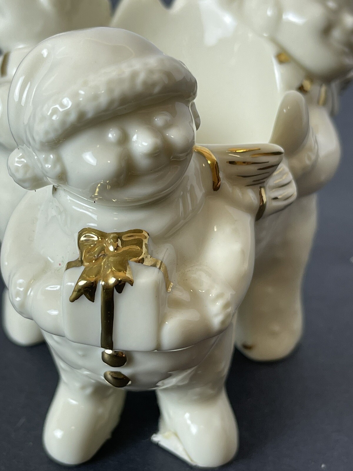 Mikasa Holiday Elegance Snowmen Porcelain Tea light Votive Candle Holder