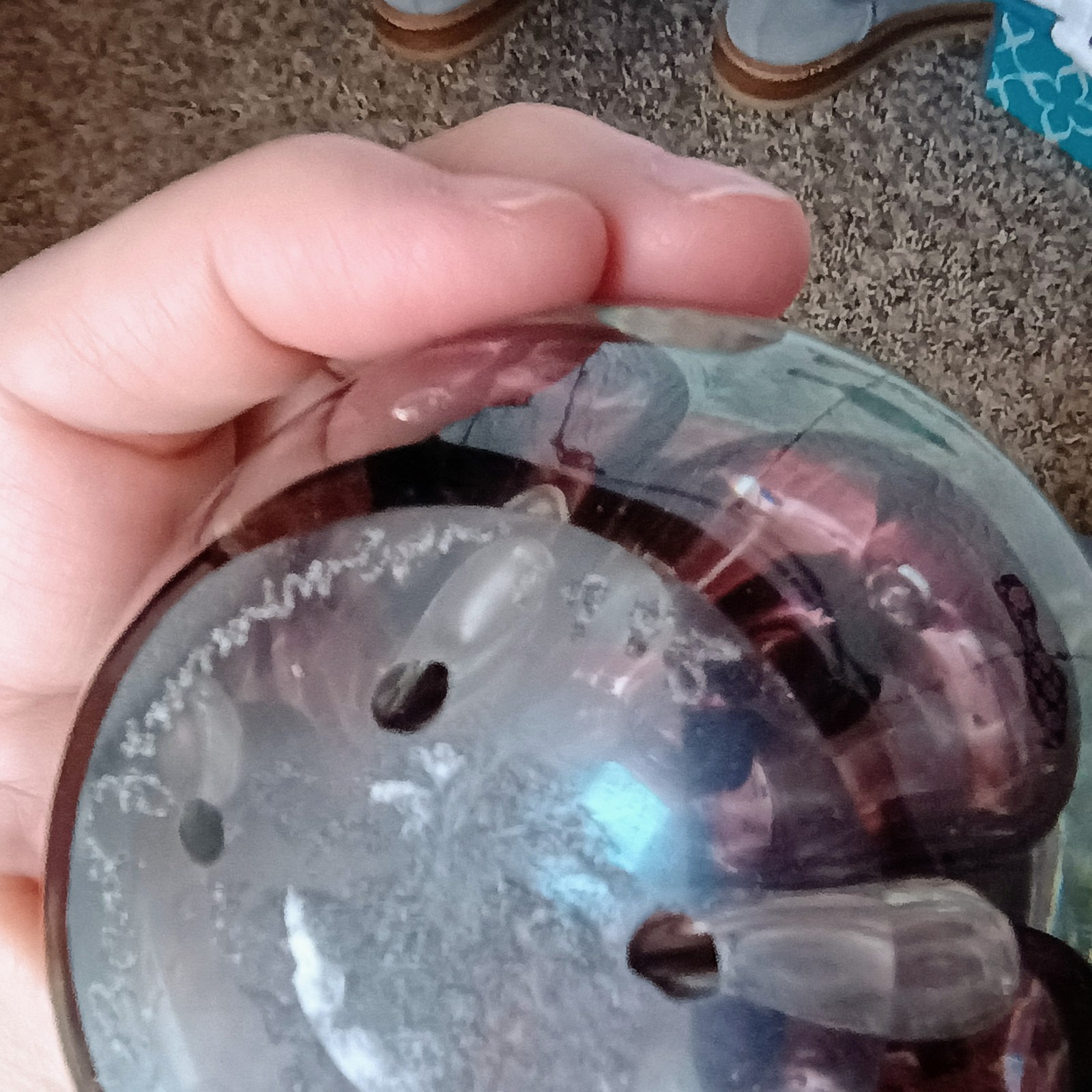 Bud Vase Zimmerman Art Glass Signed 1985 Handblown Blue Purple Handmade Glass