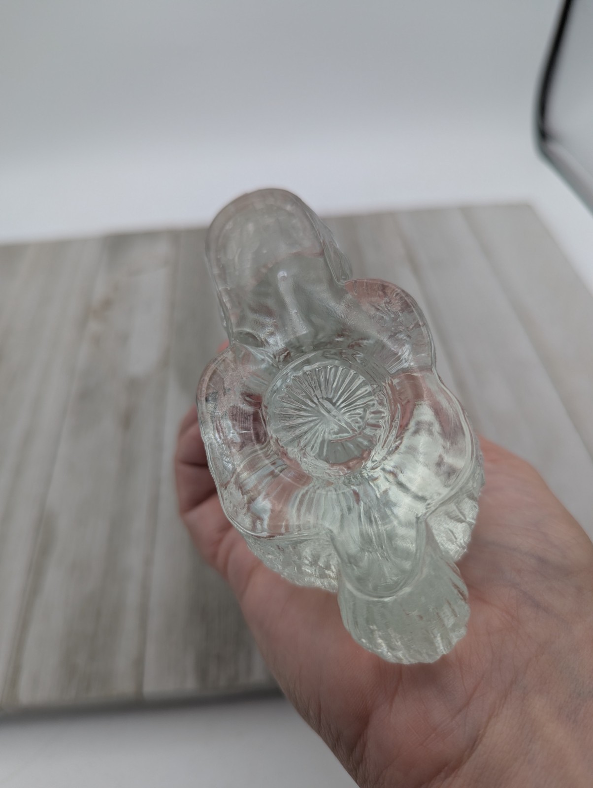Crystal Bunny Paperweight 5 1/4″ Lead Glass Rabbit Figurine Gift Decor