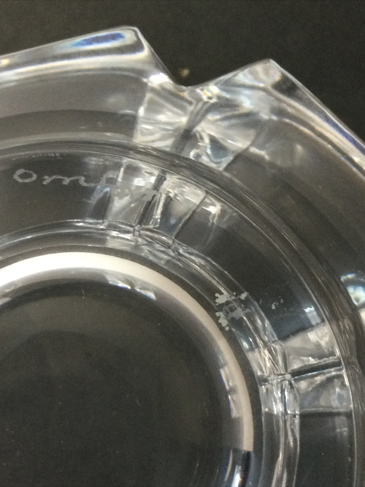 Orrefors Sweden Corona Crystal Bowl 4.75 Inches