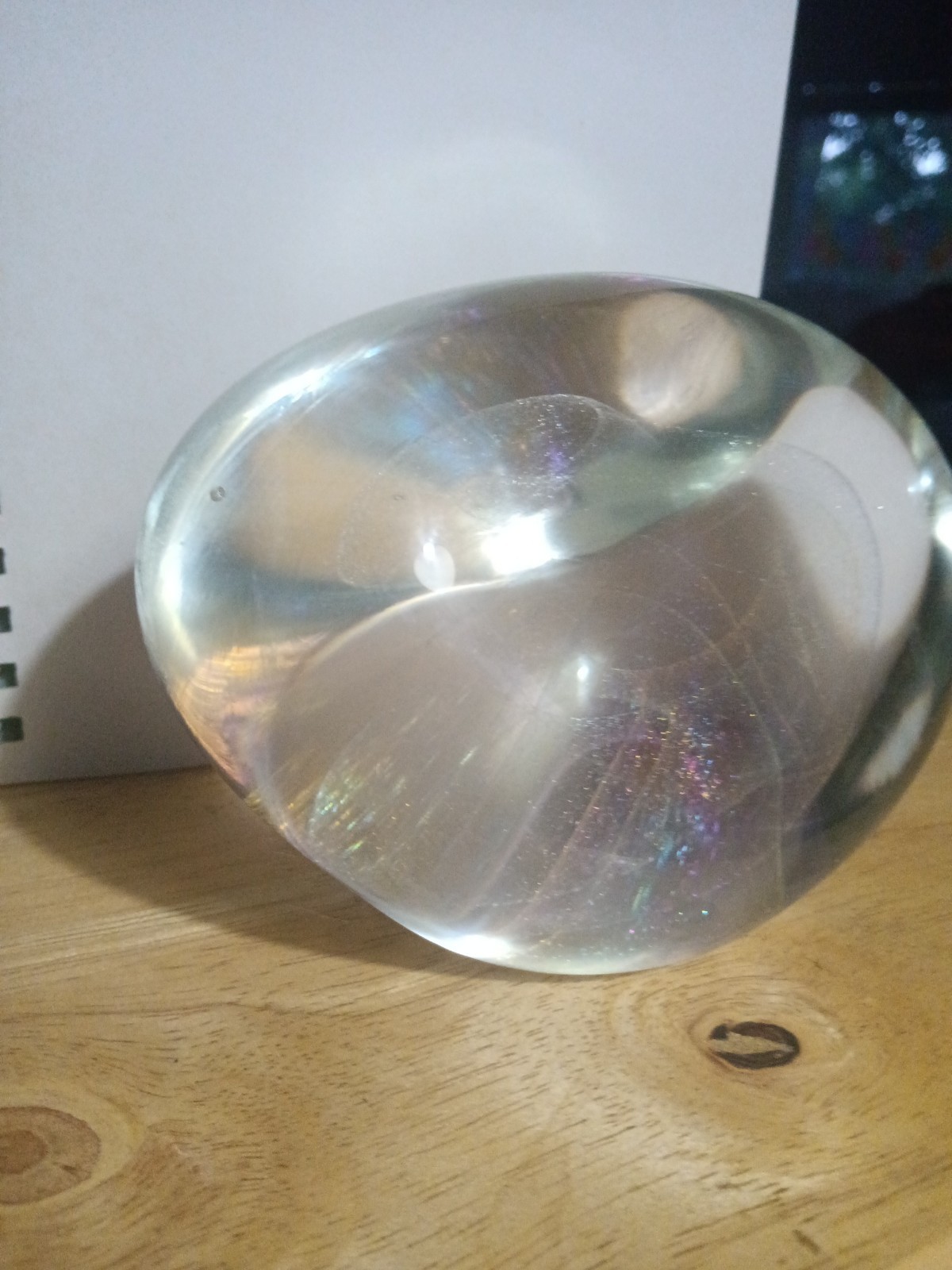 Vintage Art Glass Paperweight Signed Peet Robison