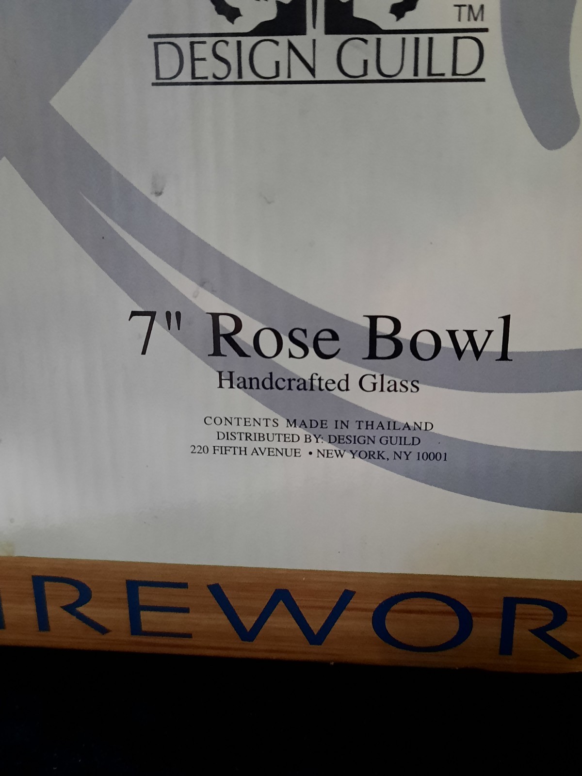 NIB Design Guild *7″ Rose Bowl Fireworks* Stunning Colorful Handcrafted Glass