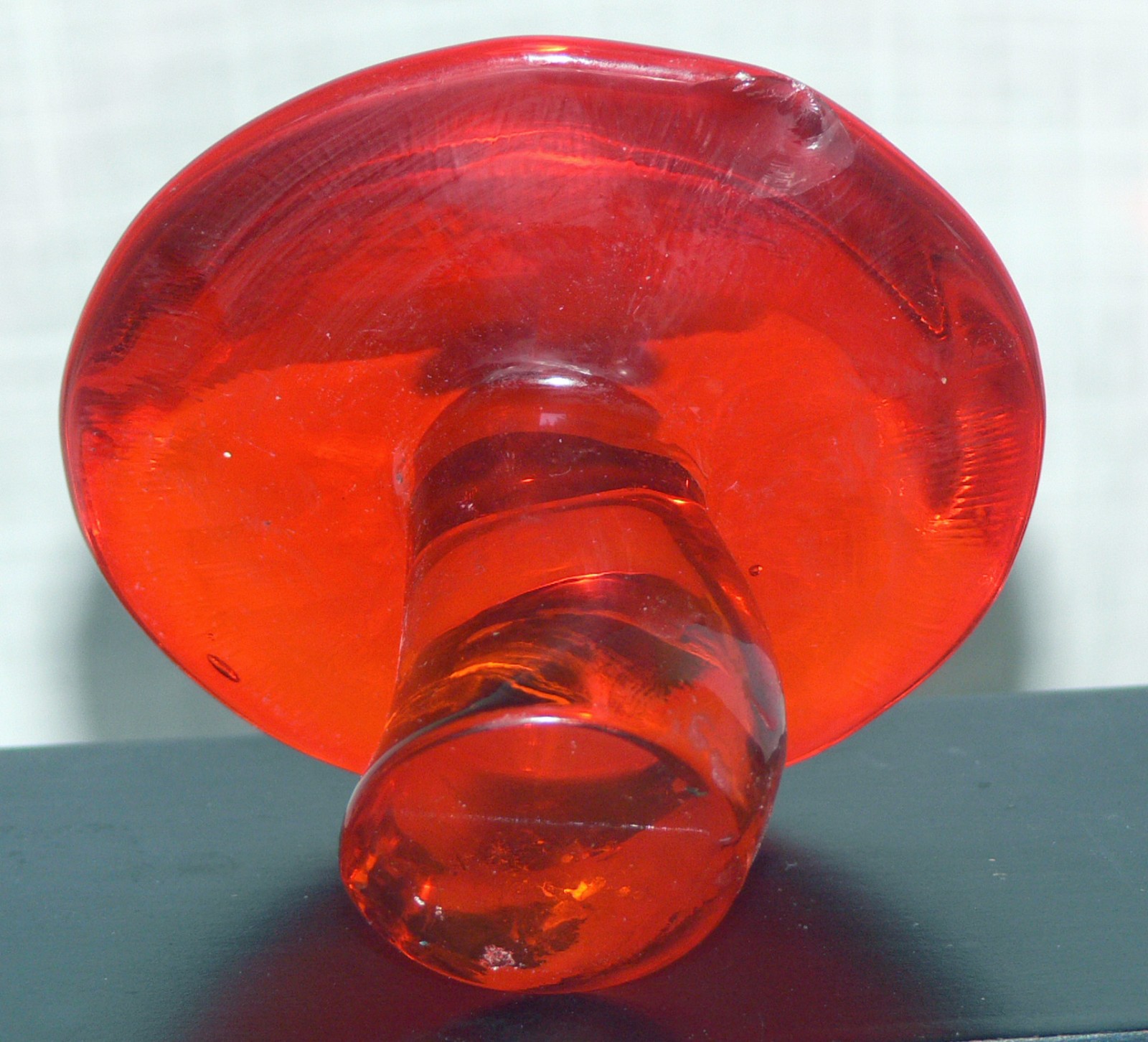 VINTAGE VIKING GLASS MUSHROOM 3-1/2 CAP by 2-1/4” Hight CHIP