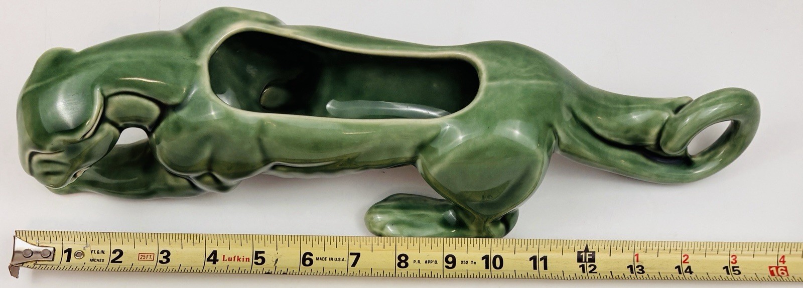 ‼️Large MCM Green McCoy Panther Planter 1950s Mint Condition 15” Mid Century