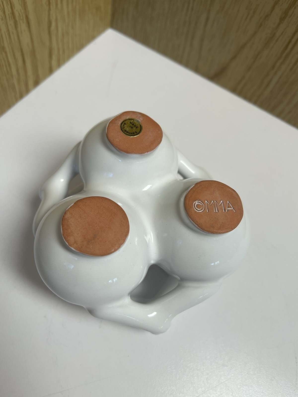 Metropolitan Museum Of Art Pottery Bud Vase Three Port