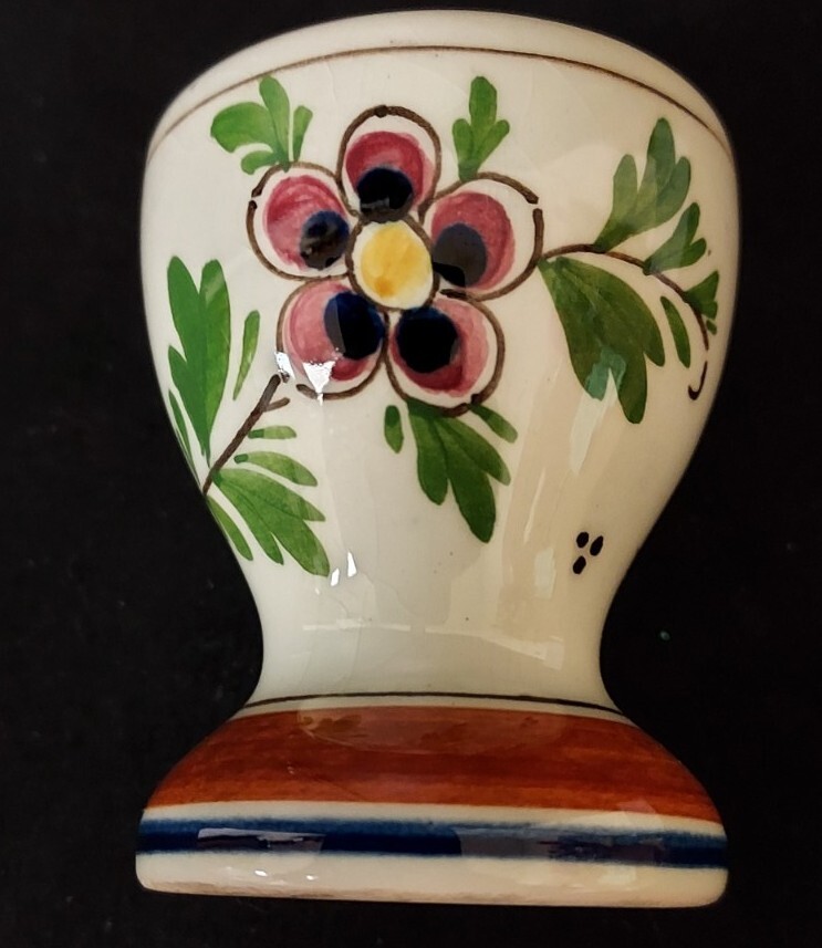 ‘DELFT’ HOLLAND MULTI-COLORED Signed 3 Stars D.P. SINGLE EGG Cup-sale