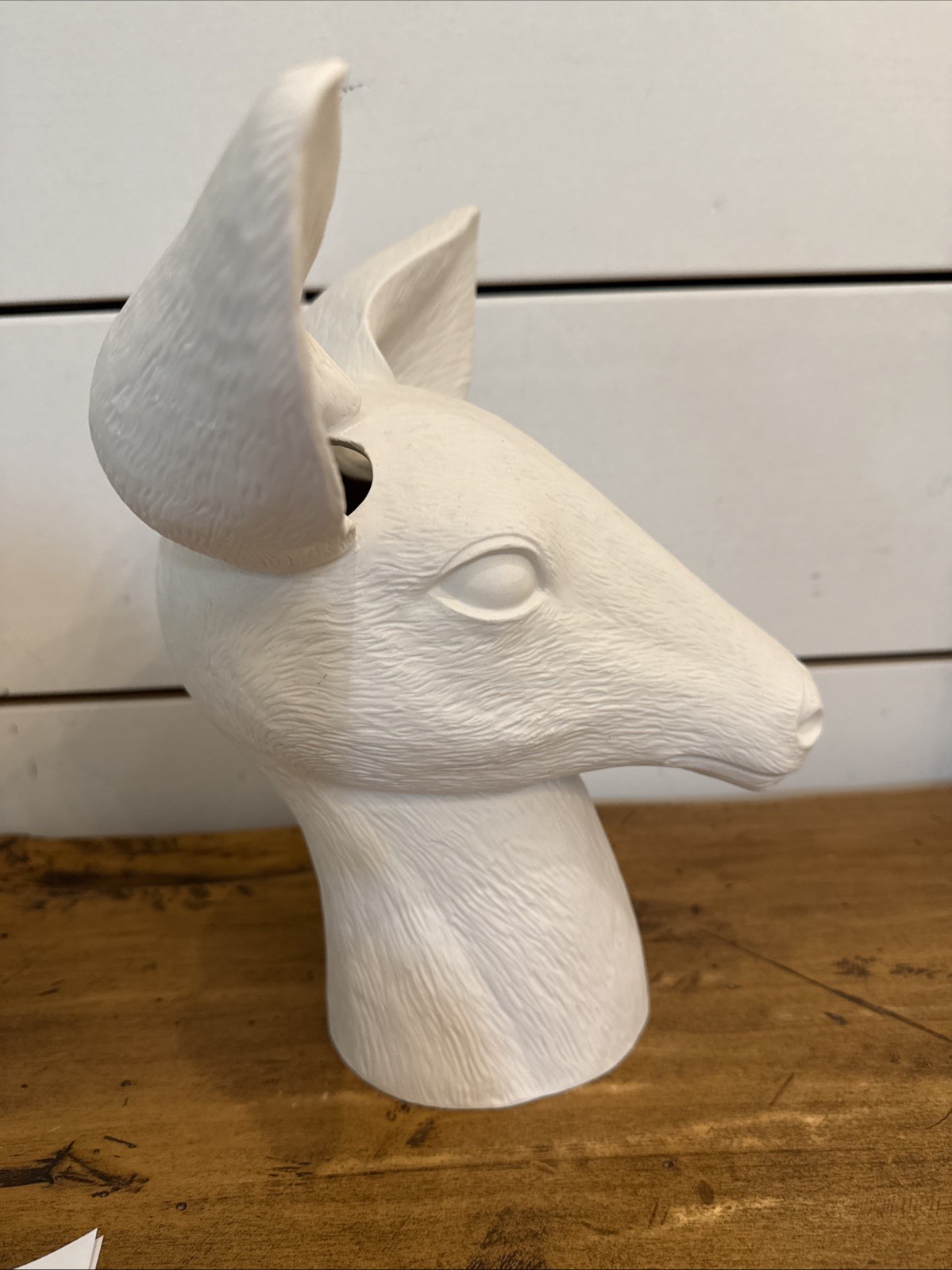 Anthropologie Cholet Deer Head Dual Flower Vase Woodland Doe 10.5 inch tall