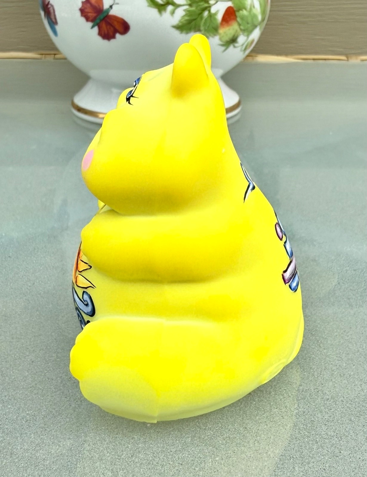 Ltd to 4 Fenton/WV Glass**DANDELION YELLOW “SPIRITUAL” HIPPO**S DAVIS 2026 EXC.