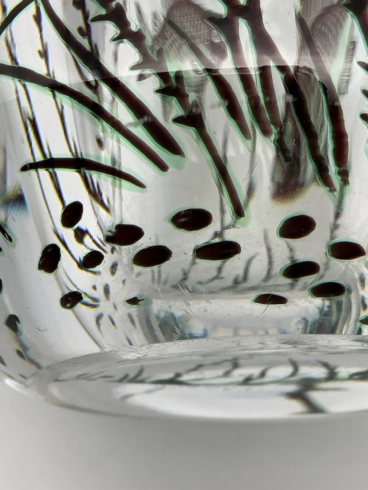 Orrefors Fish Underwater Aquarium Graal Vase Edward Hald Sweden 5.25 Inches