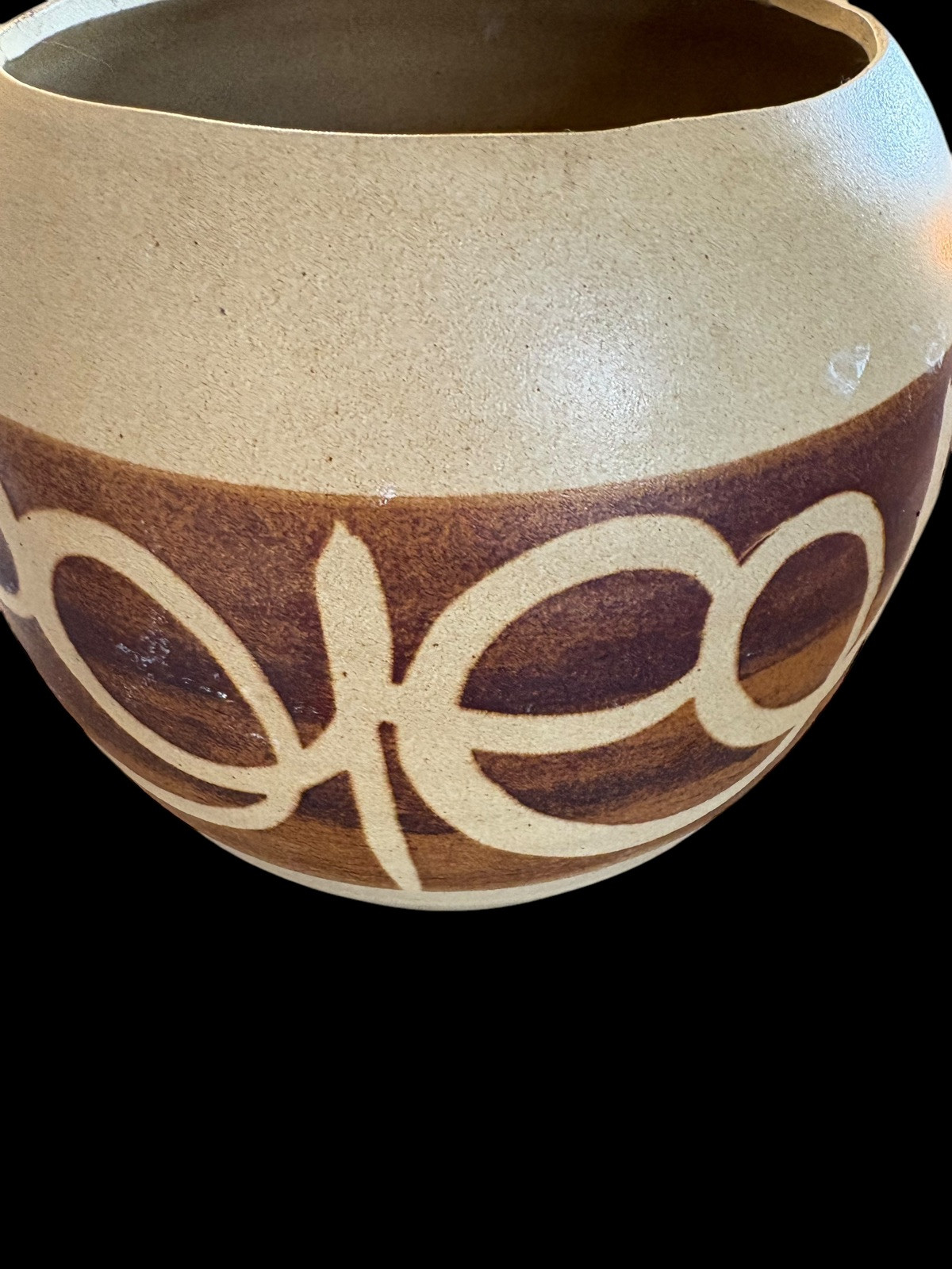 1970s Stoneware Designs West Pottery Bowl 8.75” Heavy 4 Lbs+ *Flaw* FREE SHIP