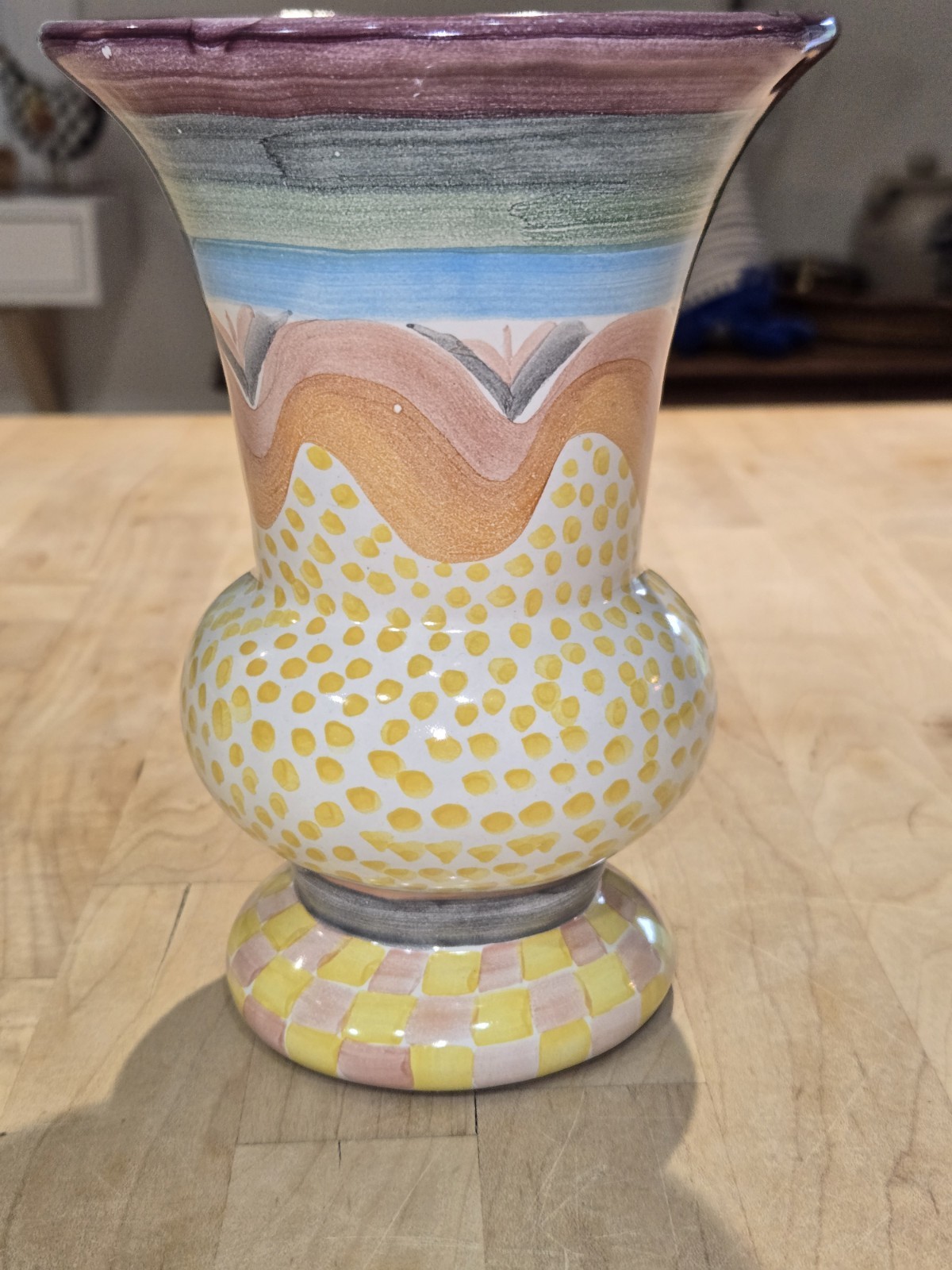 Mackenzie Childs Taylor Brittany Vase 1983