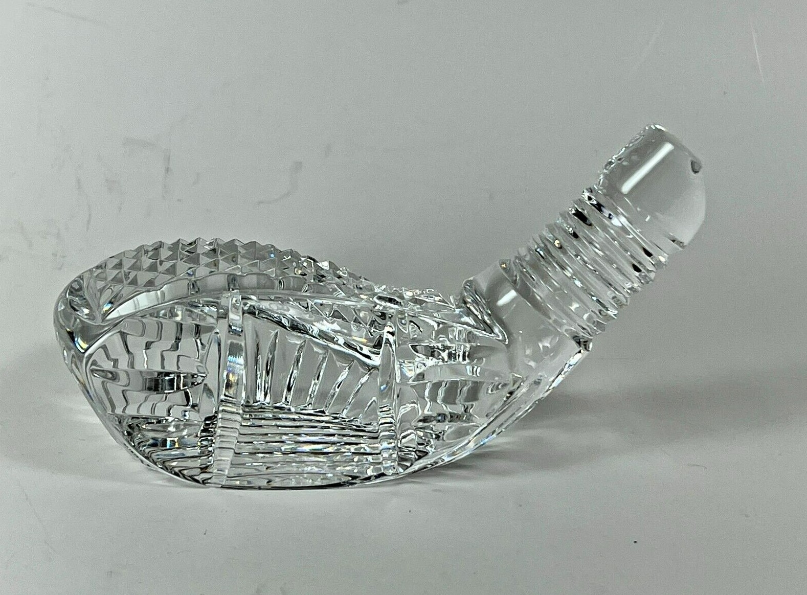 Waterford Golf Club Driver Head Clear Cut Crystal Paperweight Home Decor
