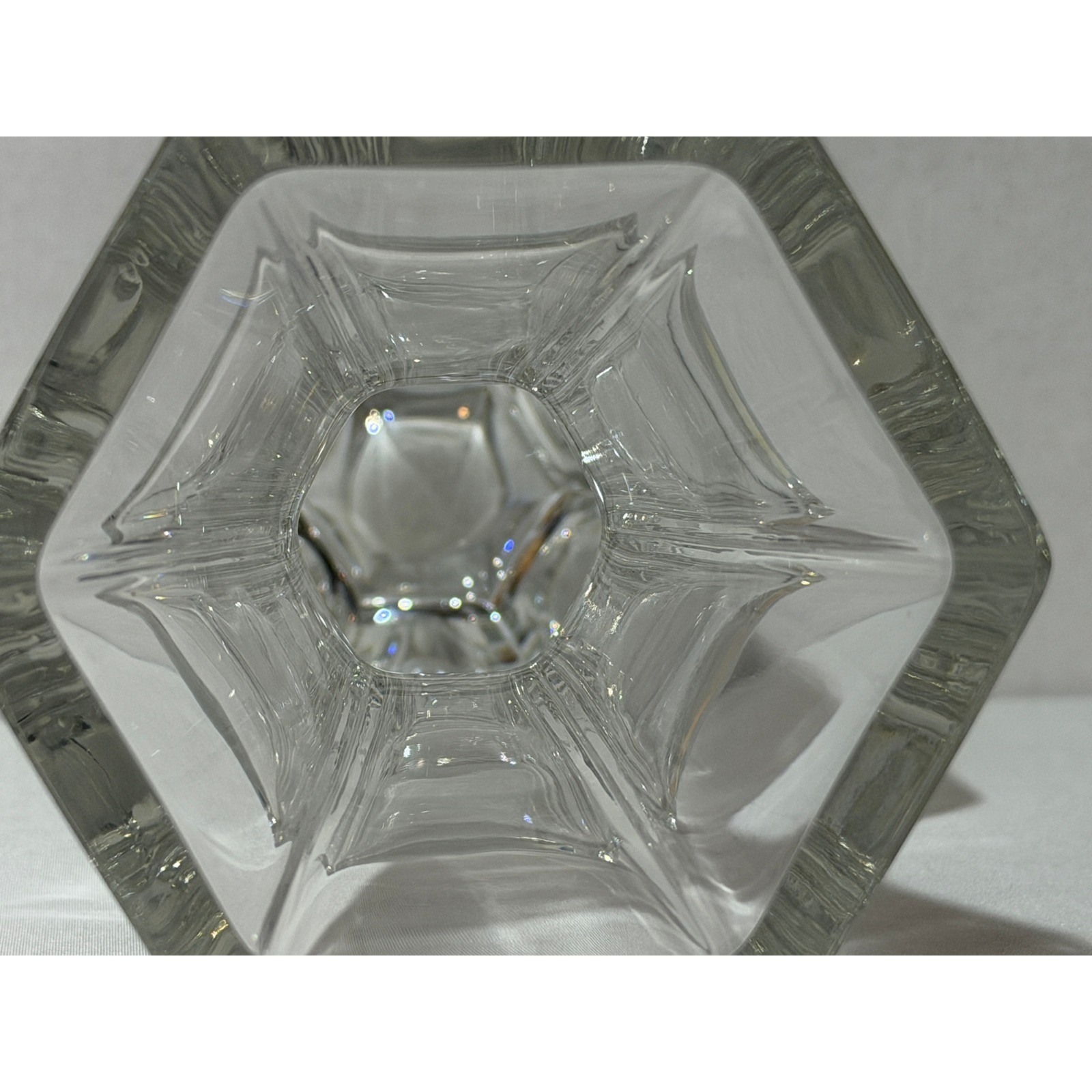 Vintage Signed Gorham Heavy Lead Crystal Panel Sovereign 10″ Vase