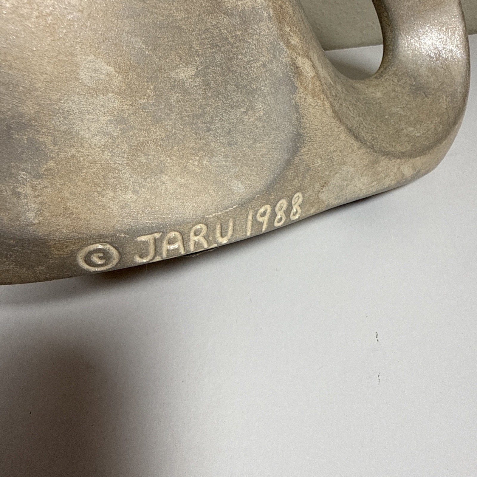 Vintage 1988 Jaru California Ceramic Panther Sculpture Statue MCM Styled 15wx11h